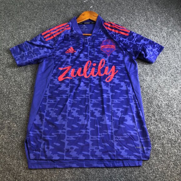 Seattle Sounders FC Prime Blue Alternate Adidas Soccer Jersey Mens Small 2022 - Picture 3 of 9